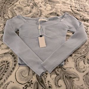 Harlie Off-Shoulder Cropped Sweater